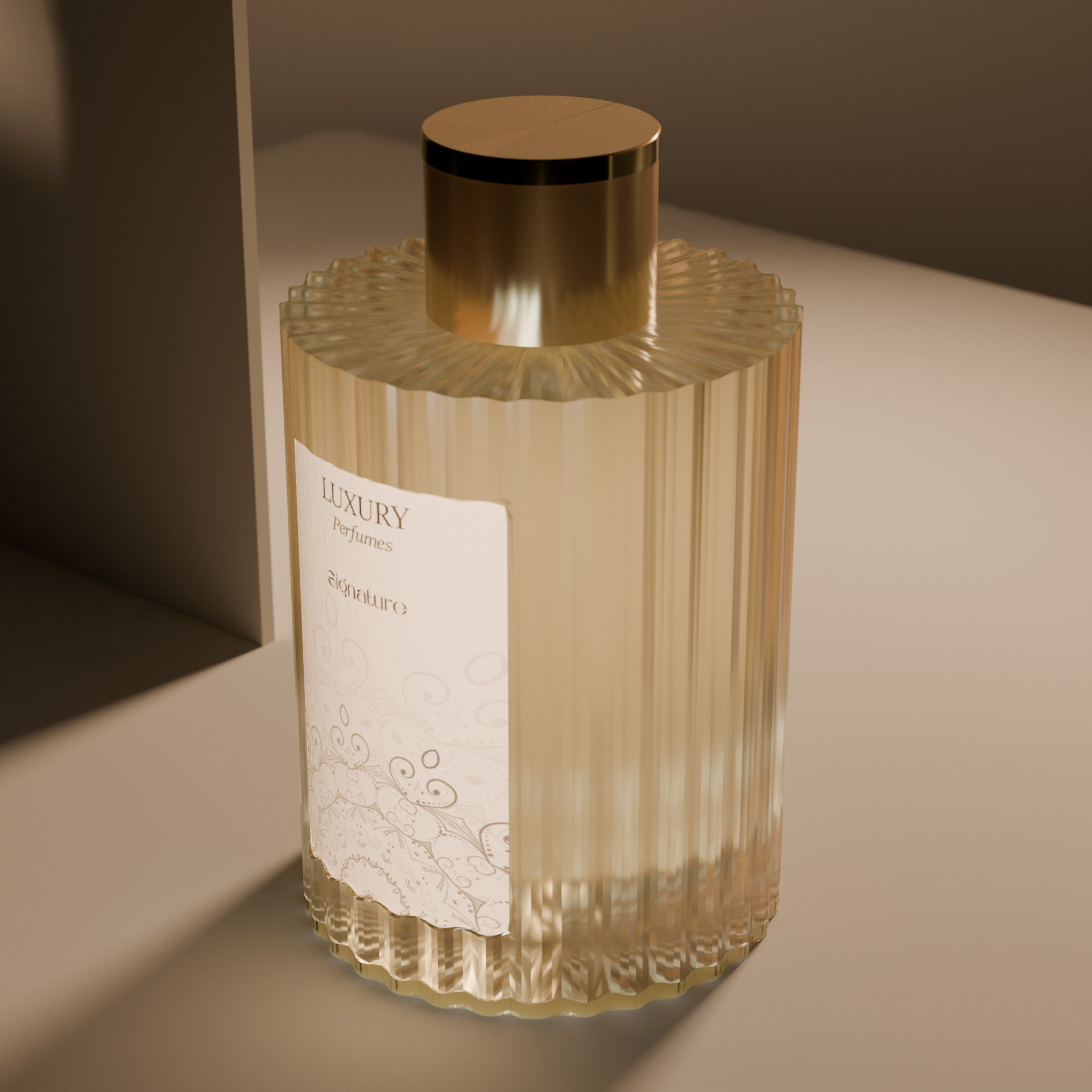 Luxury Perfume Render Blender Low-poly 3D model_3