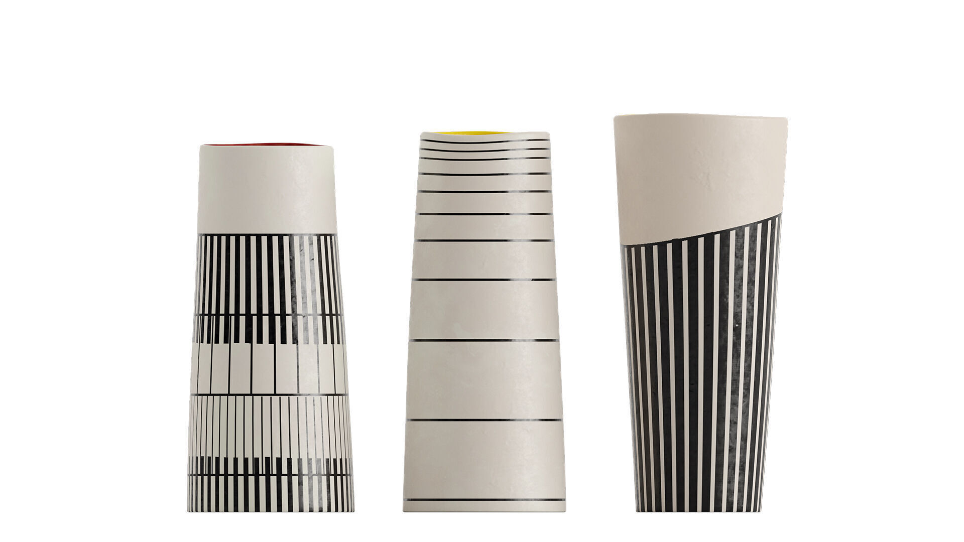 Lara Scobie ceramic vase set of 3 3D model_4