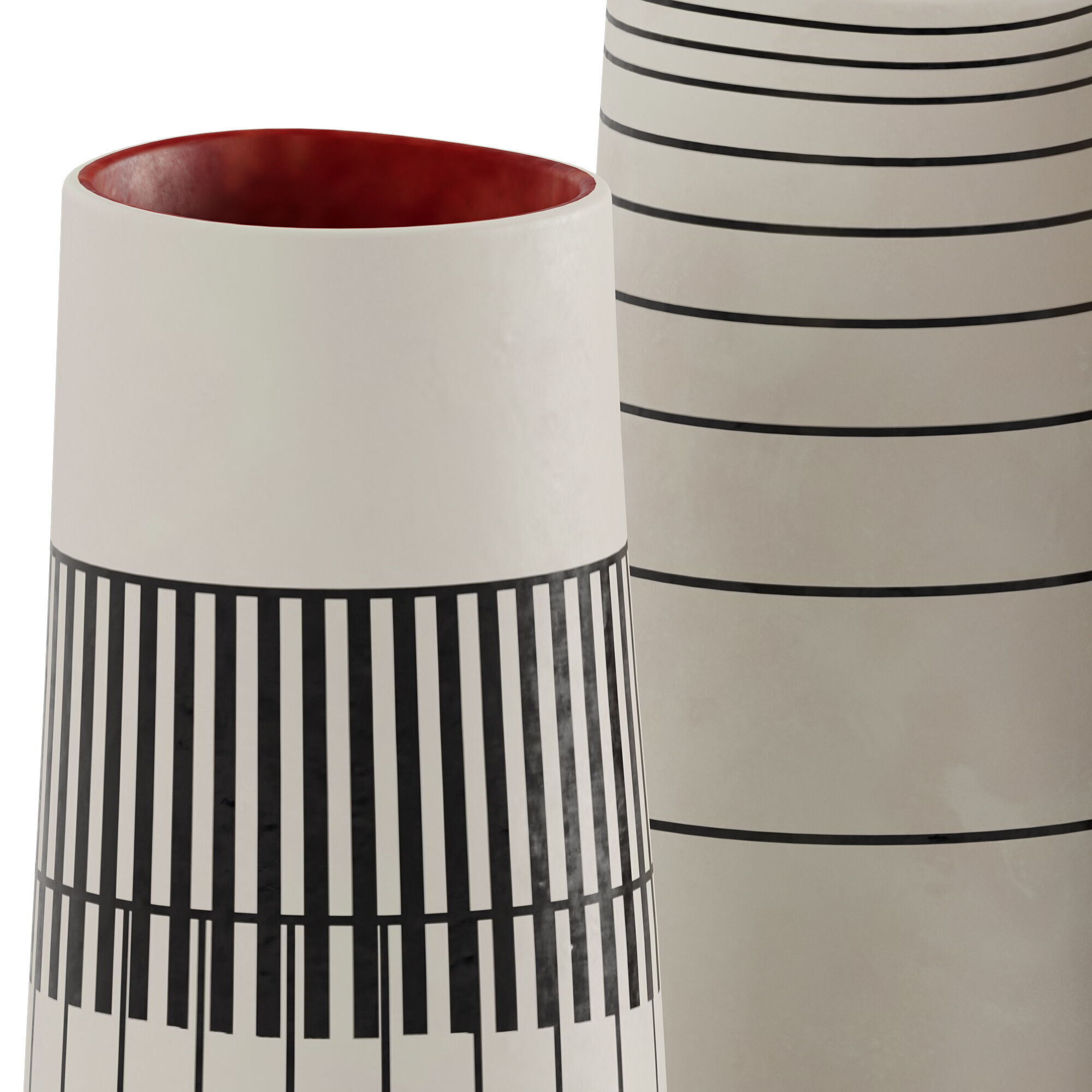 Lara Scobie ceramic vase set of 3 3D model_2