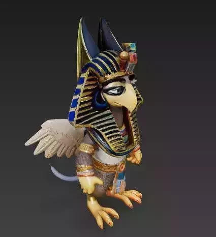 Detailed Horus Bust for 3D Printing