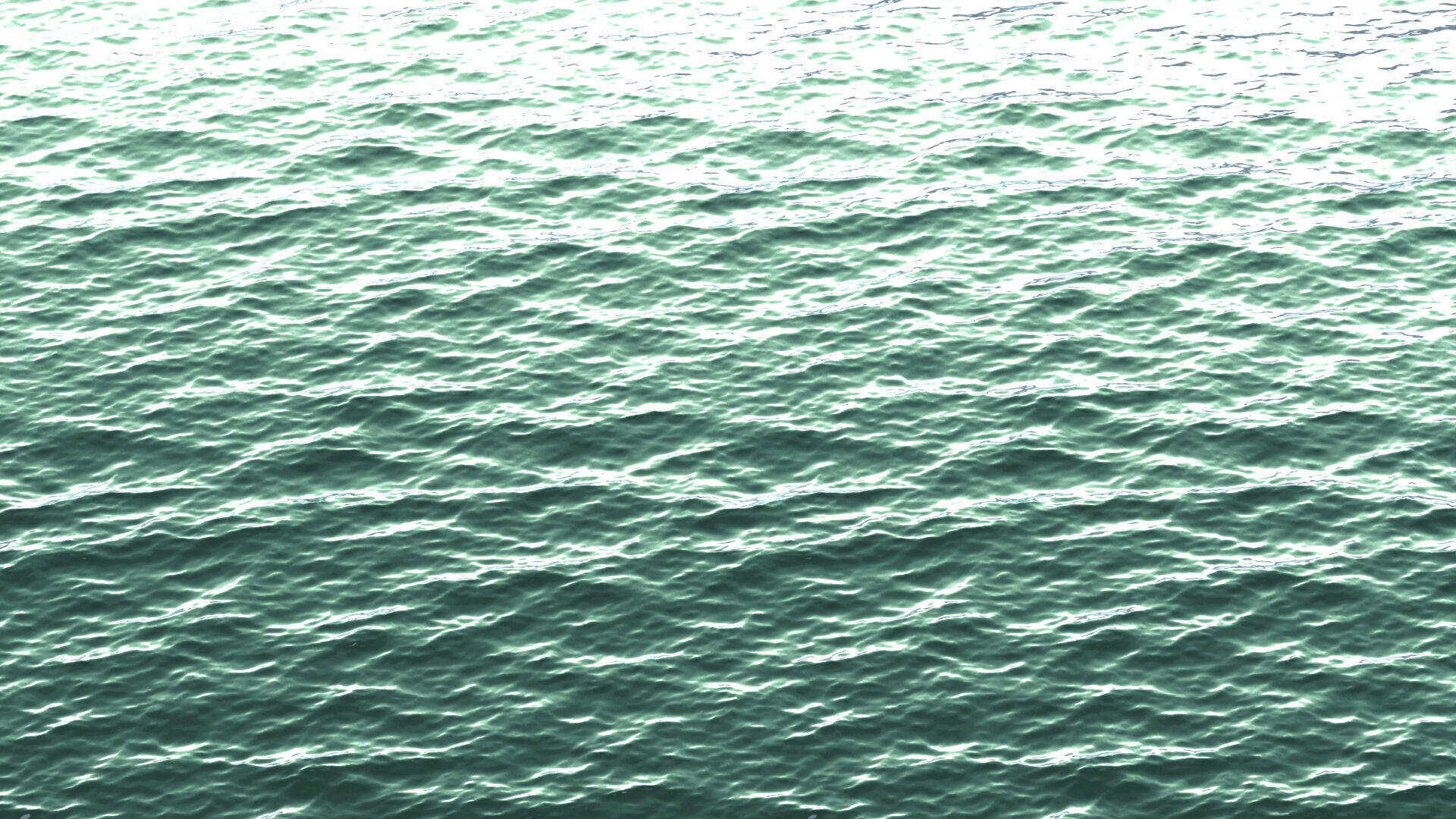 Animated Green Ocean Surface - sea wave with cyclic animation 3D model_2