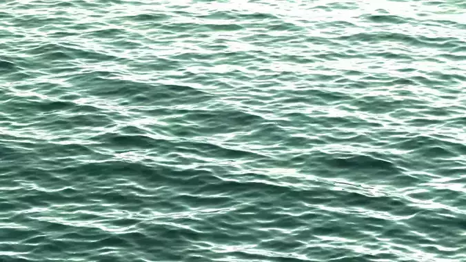 Animated Green Ocean Surface - sea wave with cyclic animation