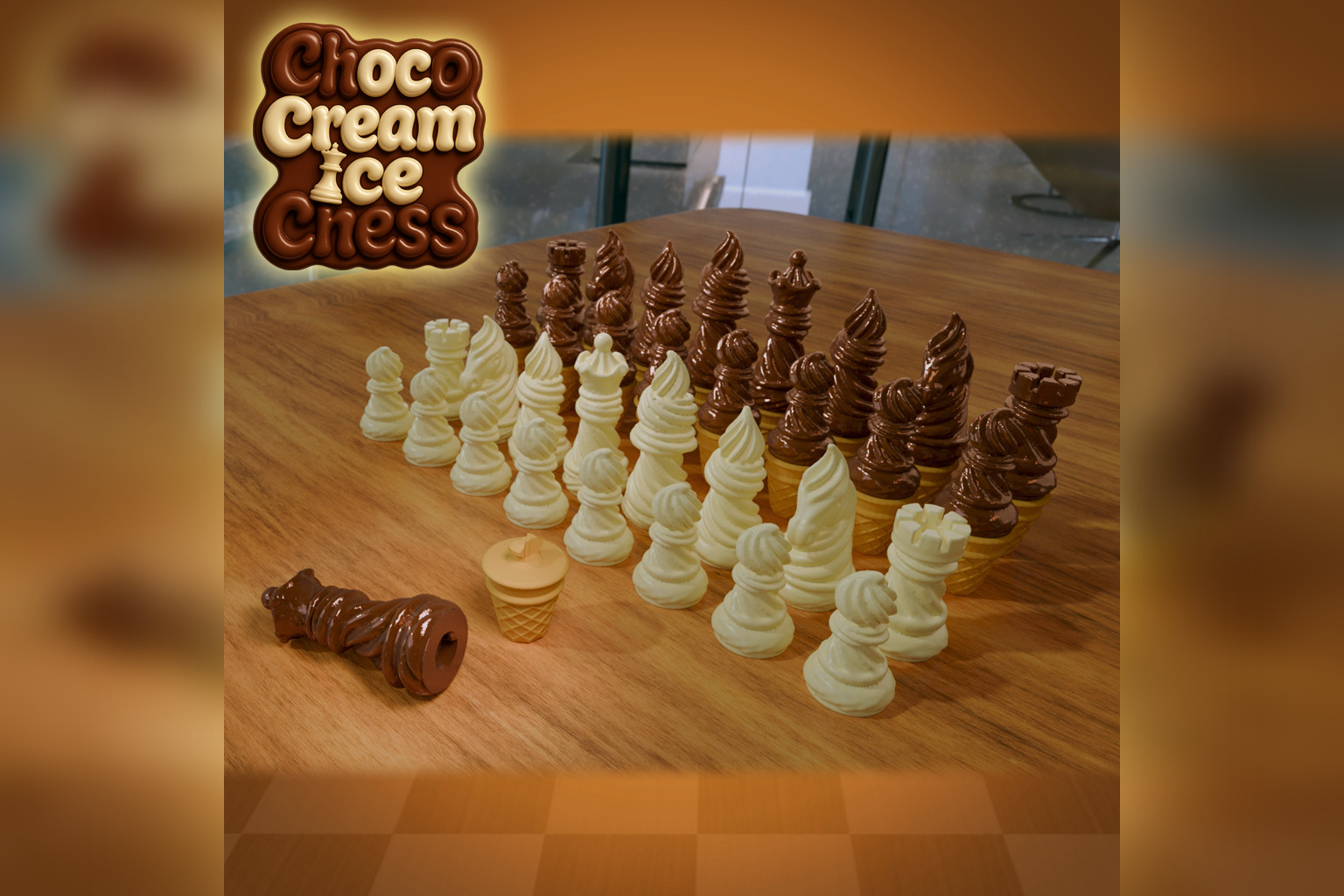Choco Cream Chess  3D print model_1