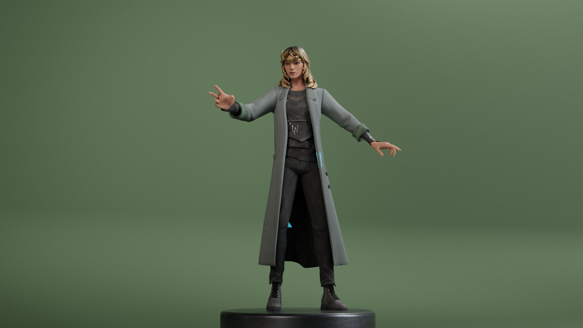 Sylvie Laufeydottir Low-poly 3D model_17