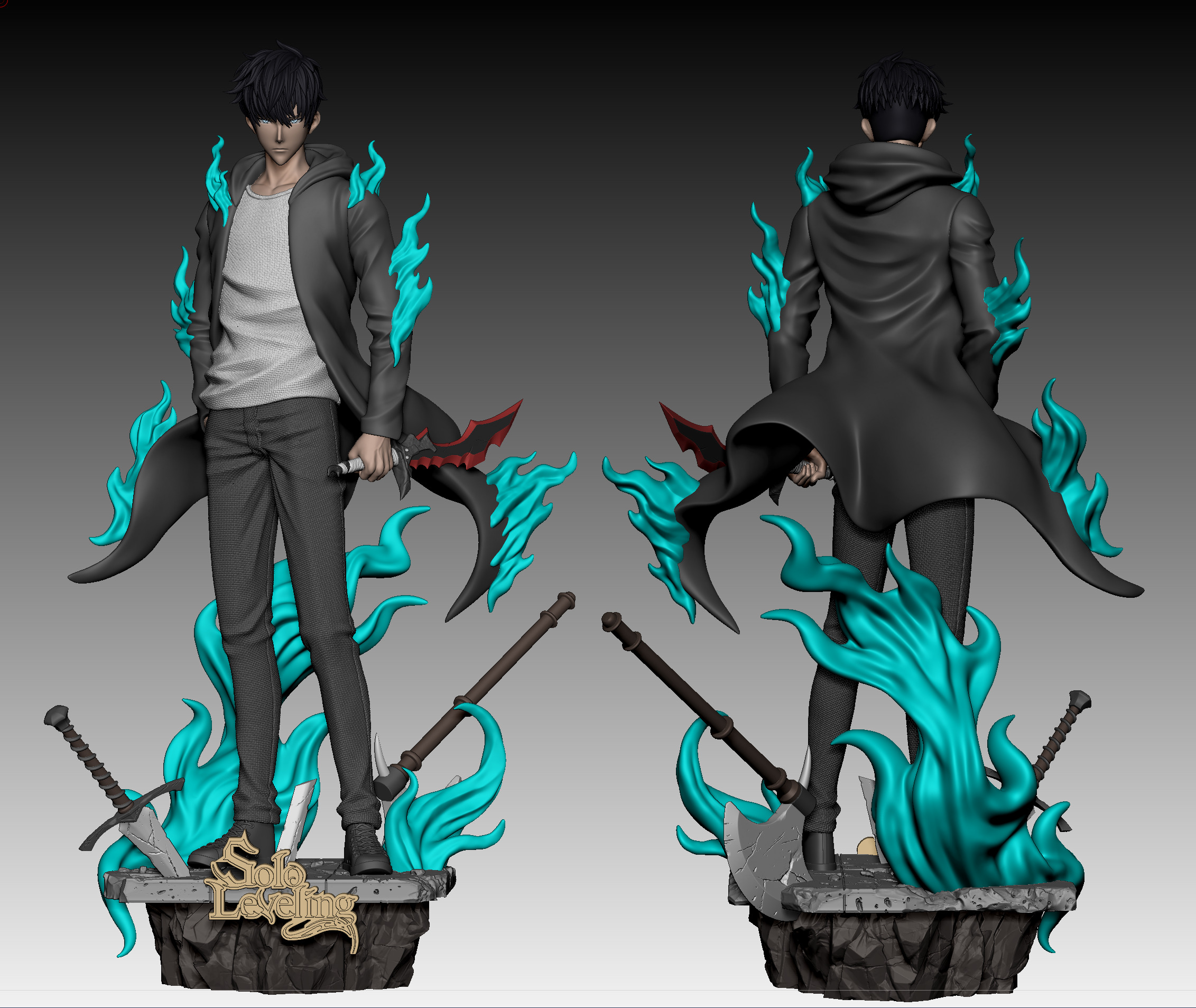 SOLO LEVELING-Seong Jin woo 3D print 3D print model_2
