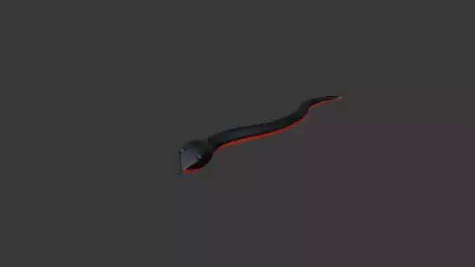 3d lowpoly snake Low-poly 3D model