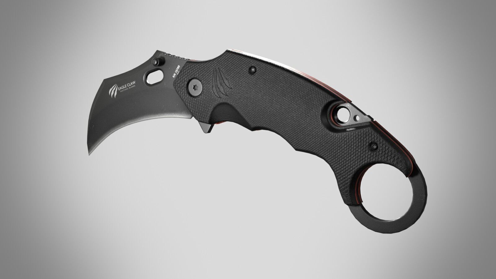 Karambit Low-poly 3D model_2
