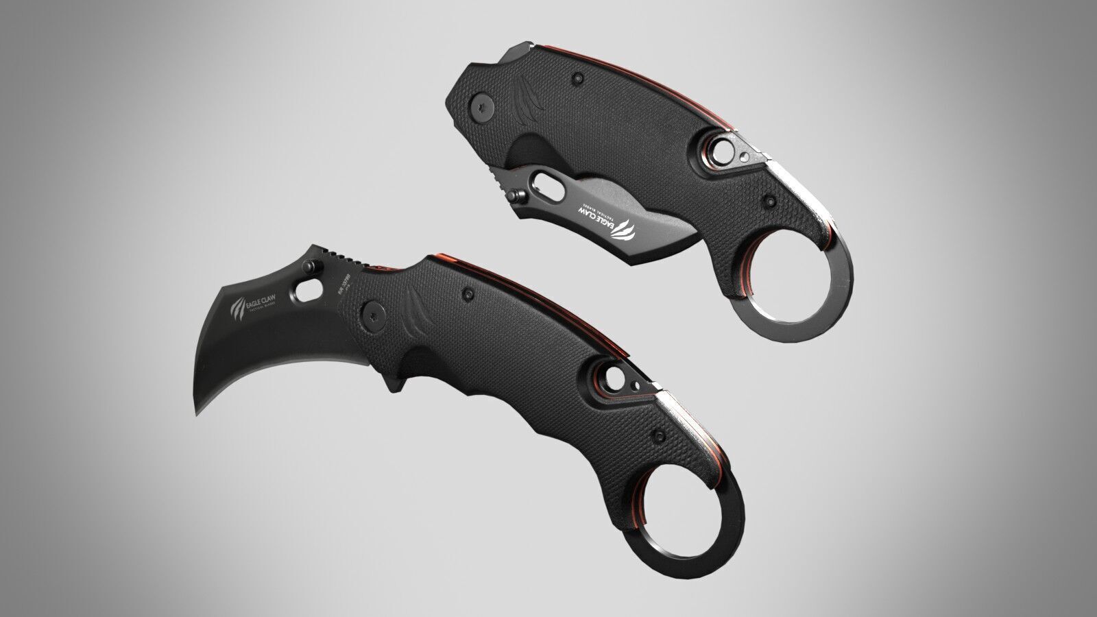 Karambit Low-poly 3D model_6