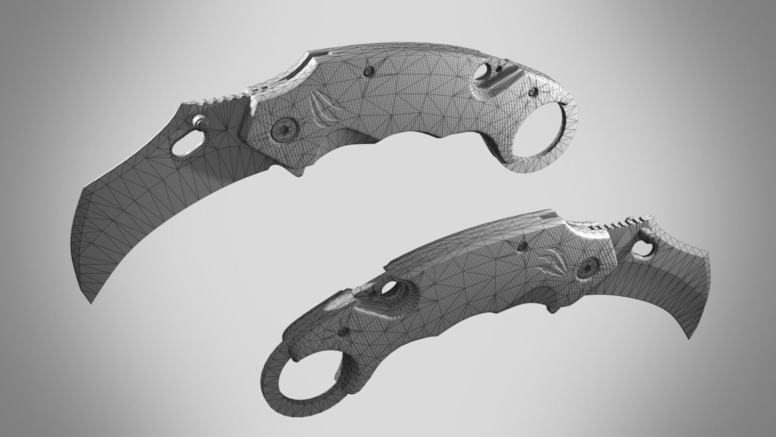 Karambit Low-poly 3D model_7