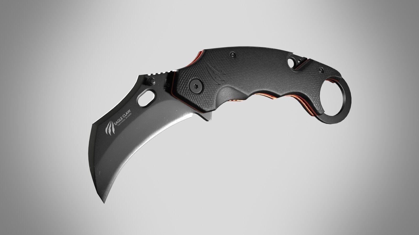 Karambit Low-poly 3D model_1