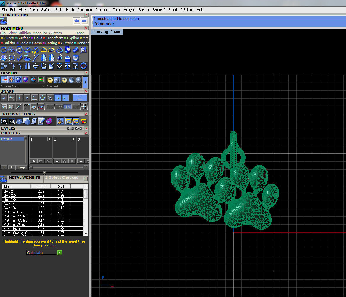 Paw Pendant 3D print model_5