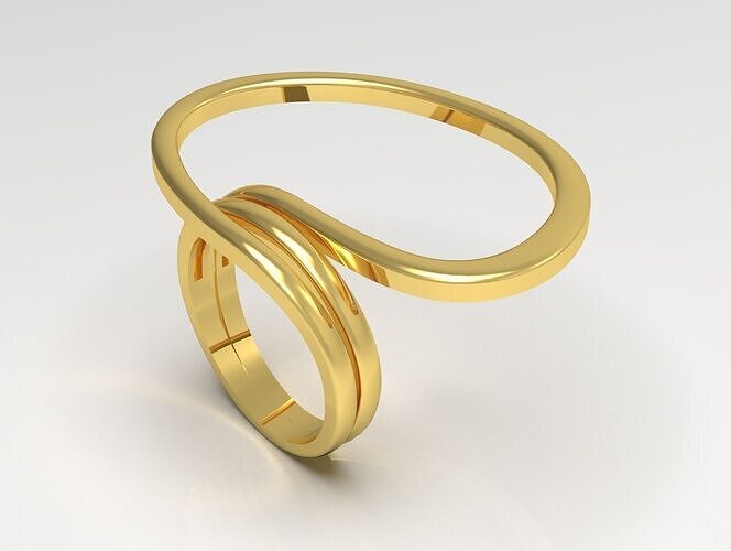 minimal gold ring gr0102 3D print model