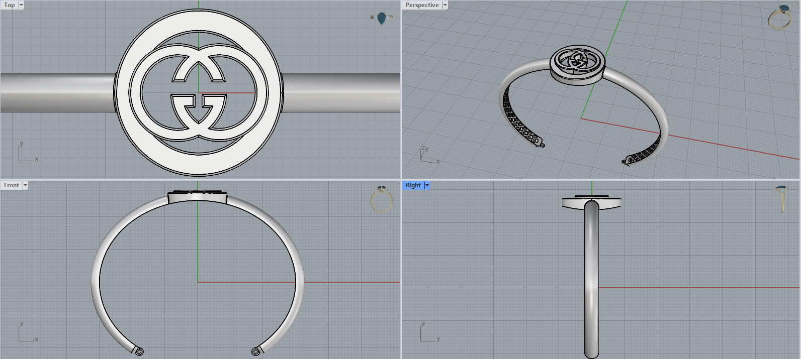 bracelet 3D print model_1