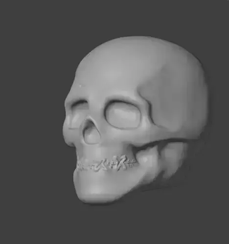 Stylized Skull for 3D Printing  Halloween Decor or Prop