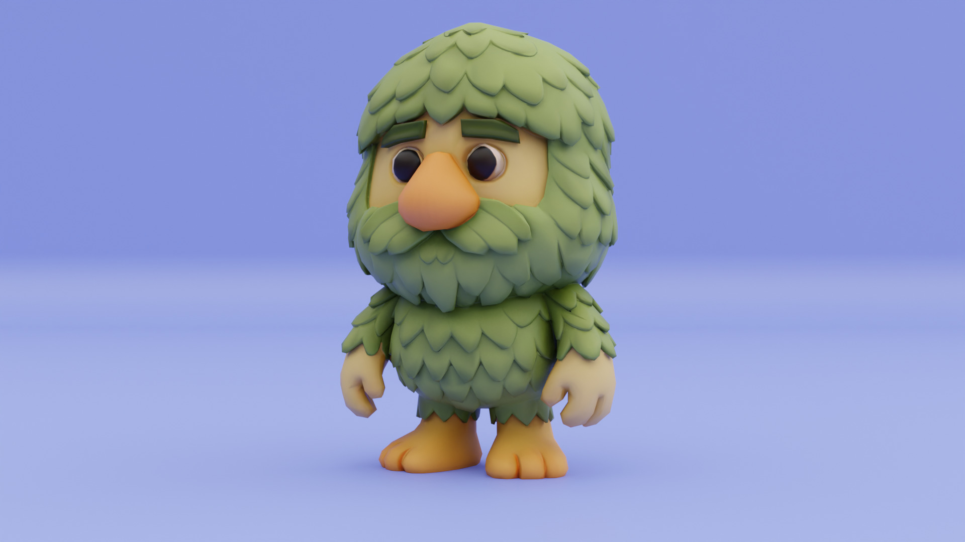 Baby Brr Brr Patapim Italian brainrot Low Poly Character Low-poly 3D model_1