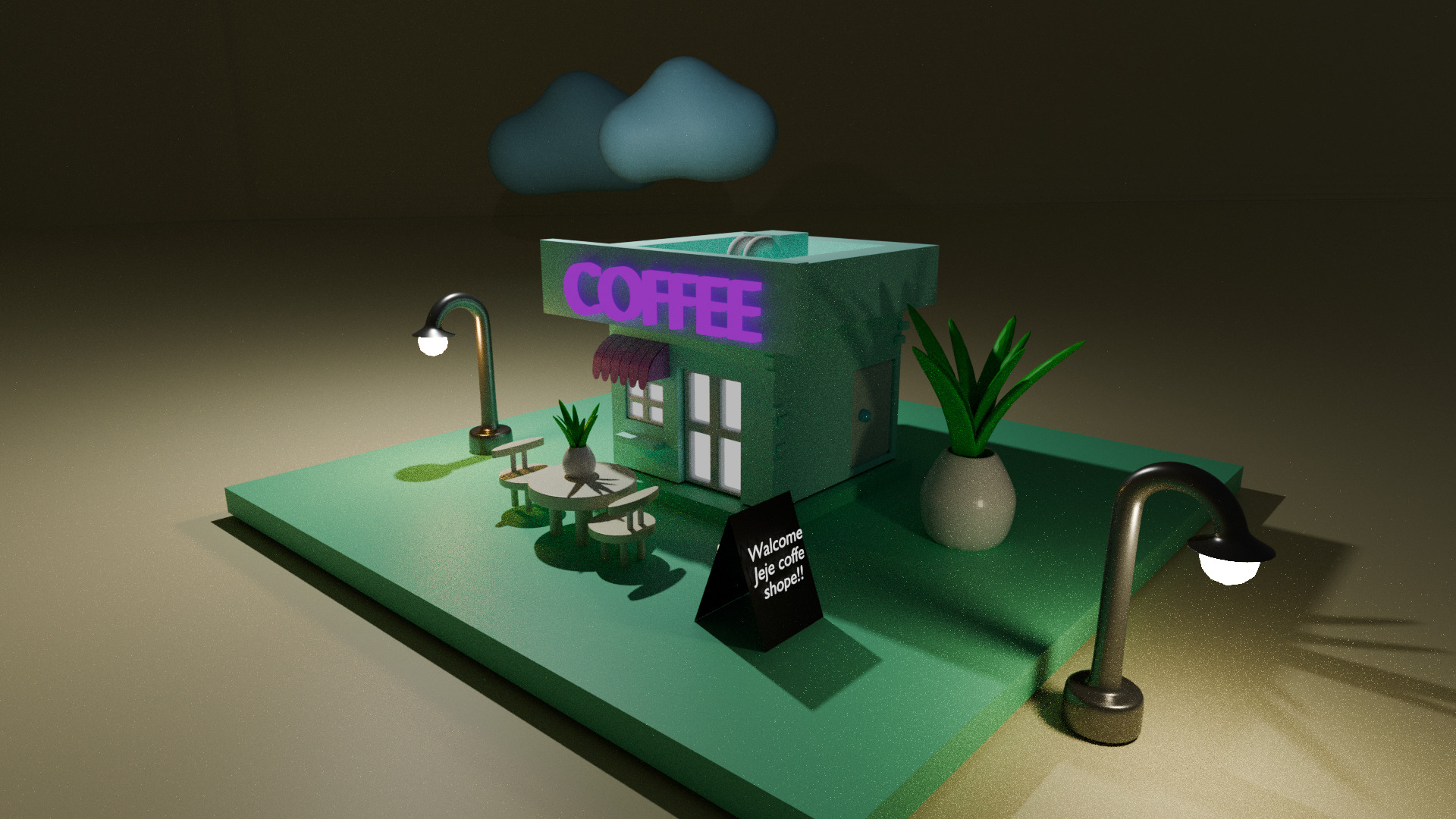 Coffee Shop  3D model_1