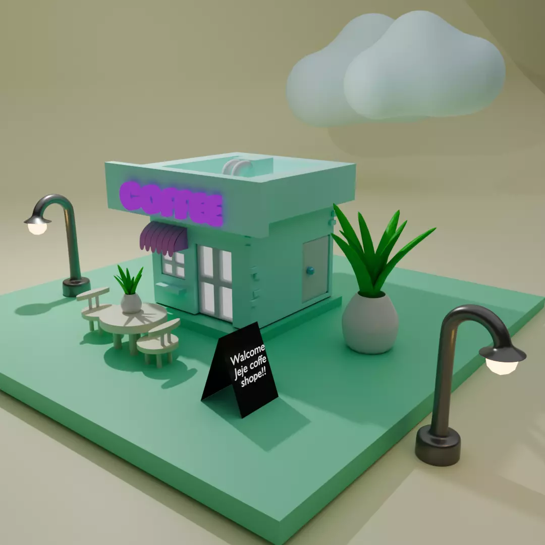 Coffee Shop  3D model_0