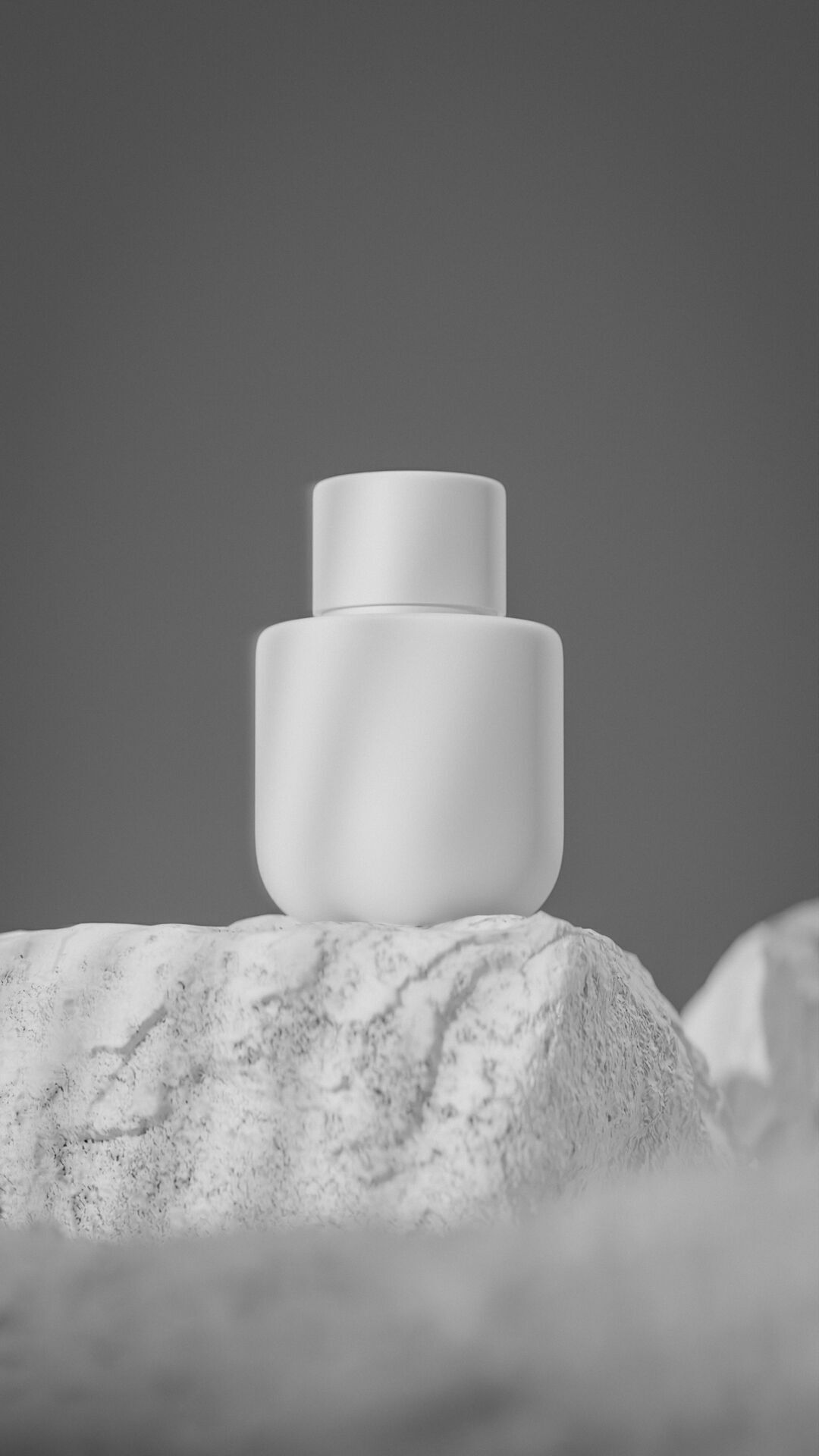 Bottle perfume on rocky surface Low-poly 3D model_19