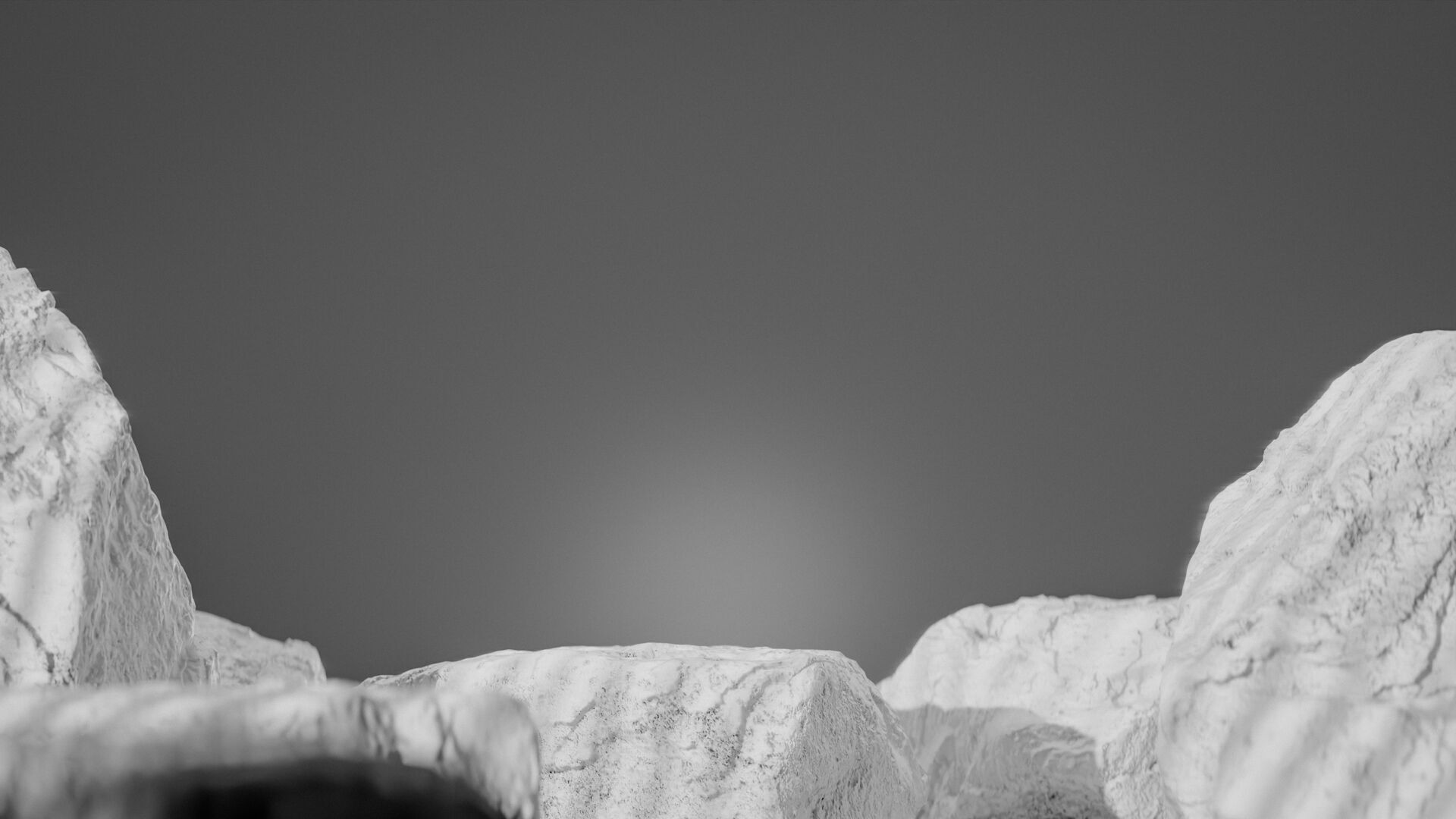 Bottle perfume on rocky surface Low-poly 3D model_46