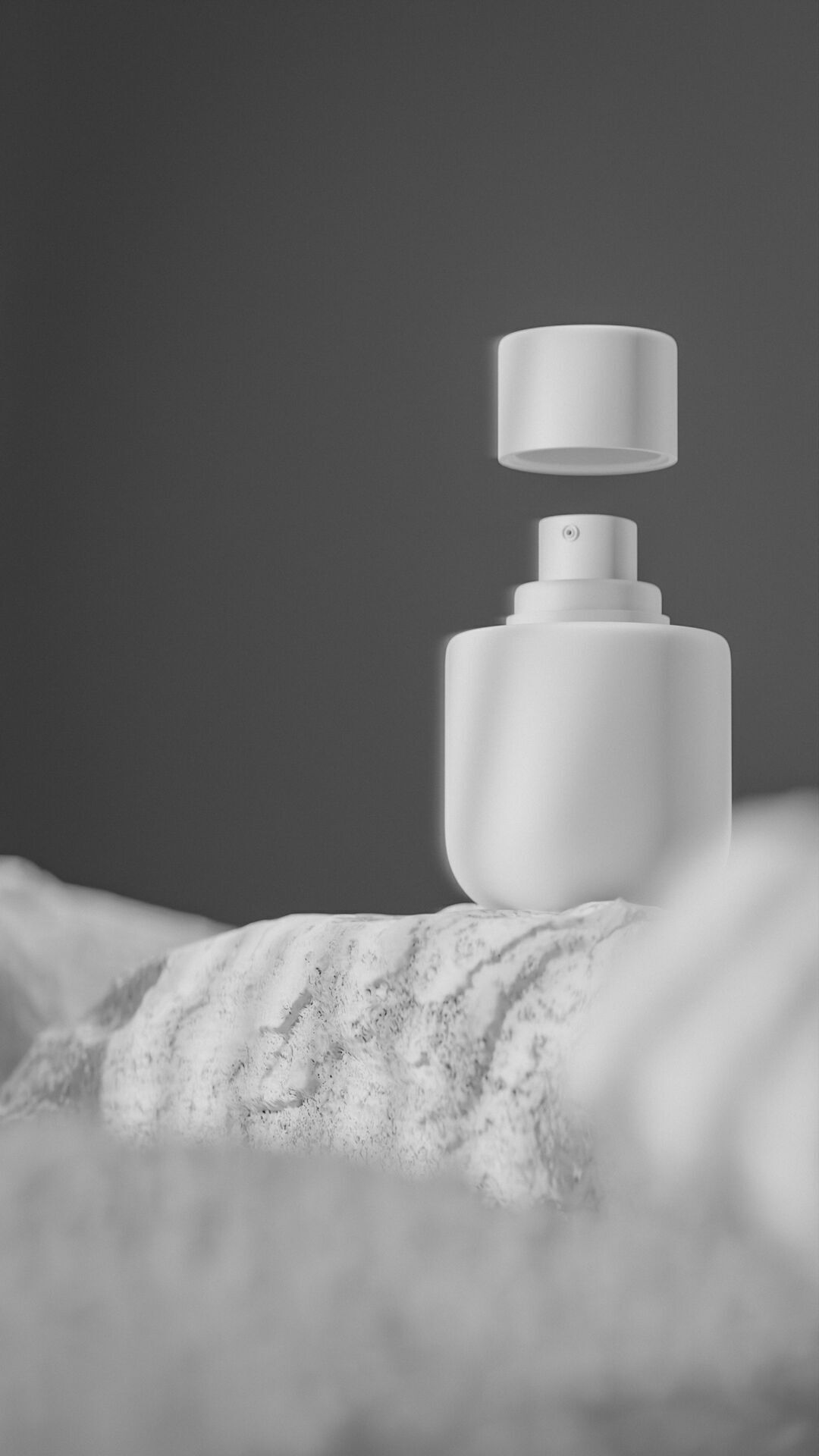 Bottle perfume on rocky surface Low-poly 3D model_40