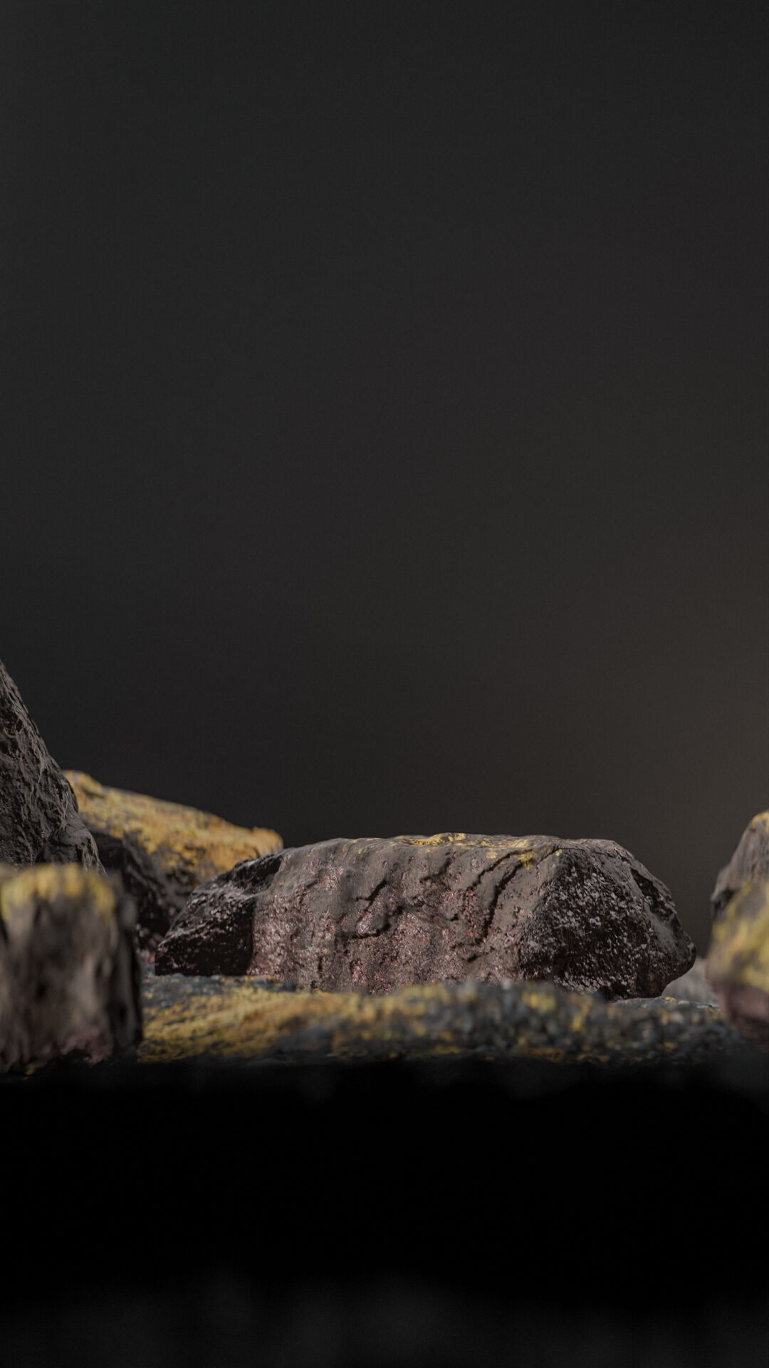 Bottle perfume on rocky surface Low-poly 3D model_53