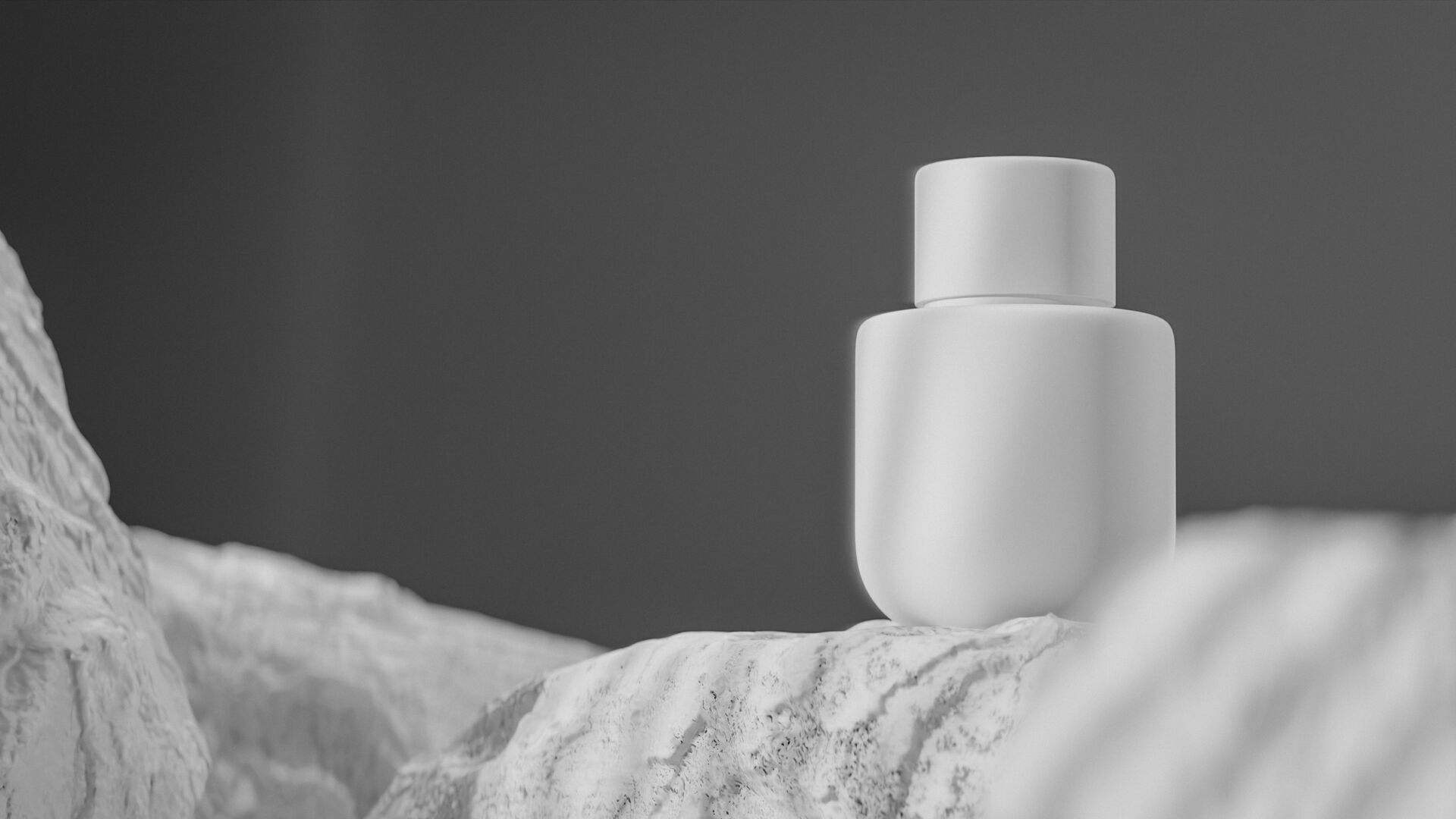 Bottle perfume on rocky surface Low-poly 3D model_10