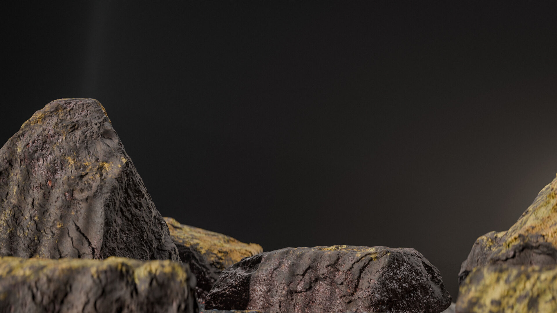 Bottle perfume on rocky surface Low-poly 3D model_43