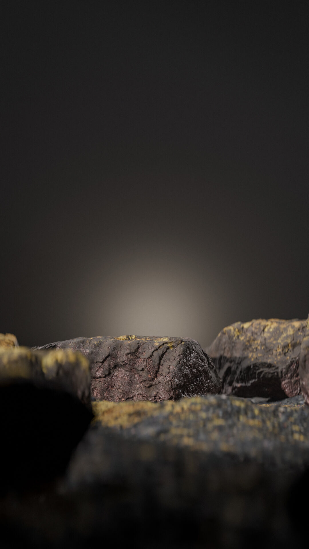 Bottle perfume on rocky surface Low-poly 3D model_51