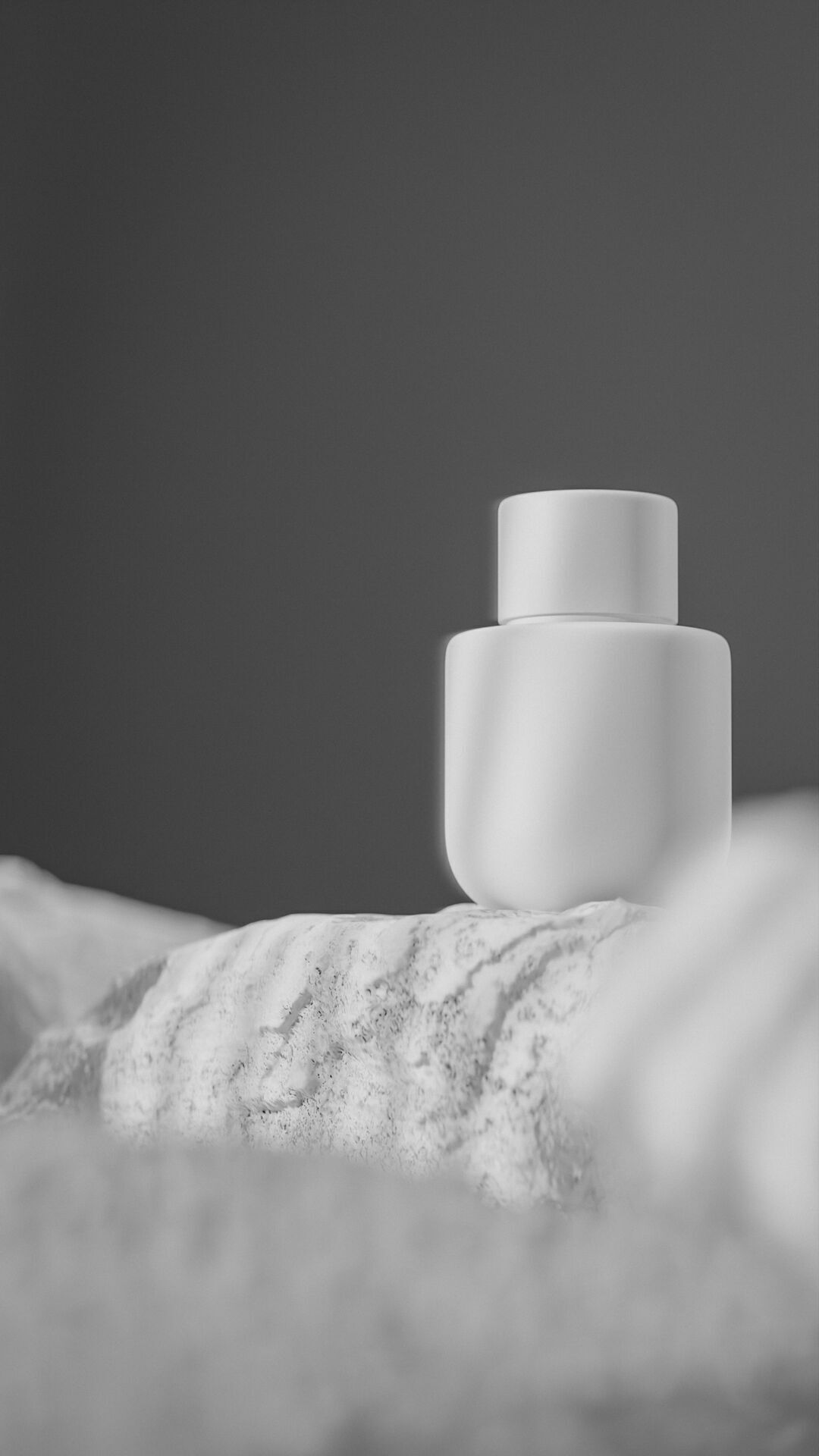 Bottle perfume on rocky surface Low-poly 3D model_20