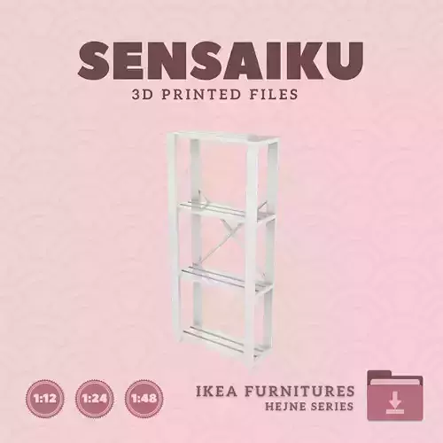 HEJNE Shelf Unit for Miniature Dollhouse - IKEA - 3D Print 3D print model