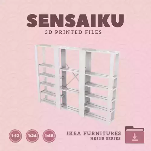 HEJNE Shelf Unit V3 Combo for Dollhouse - IKEA - 3D Print