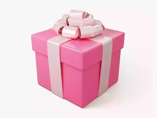 Stylized Pink Gift Box