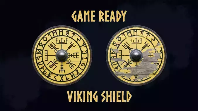 Viking Shield 5 - New and war-torn 3D Model Collection