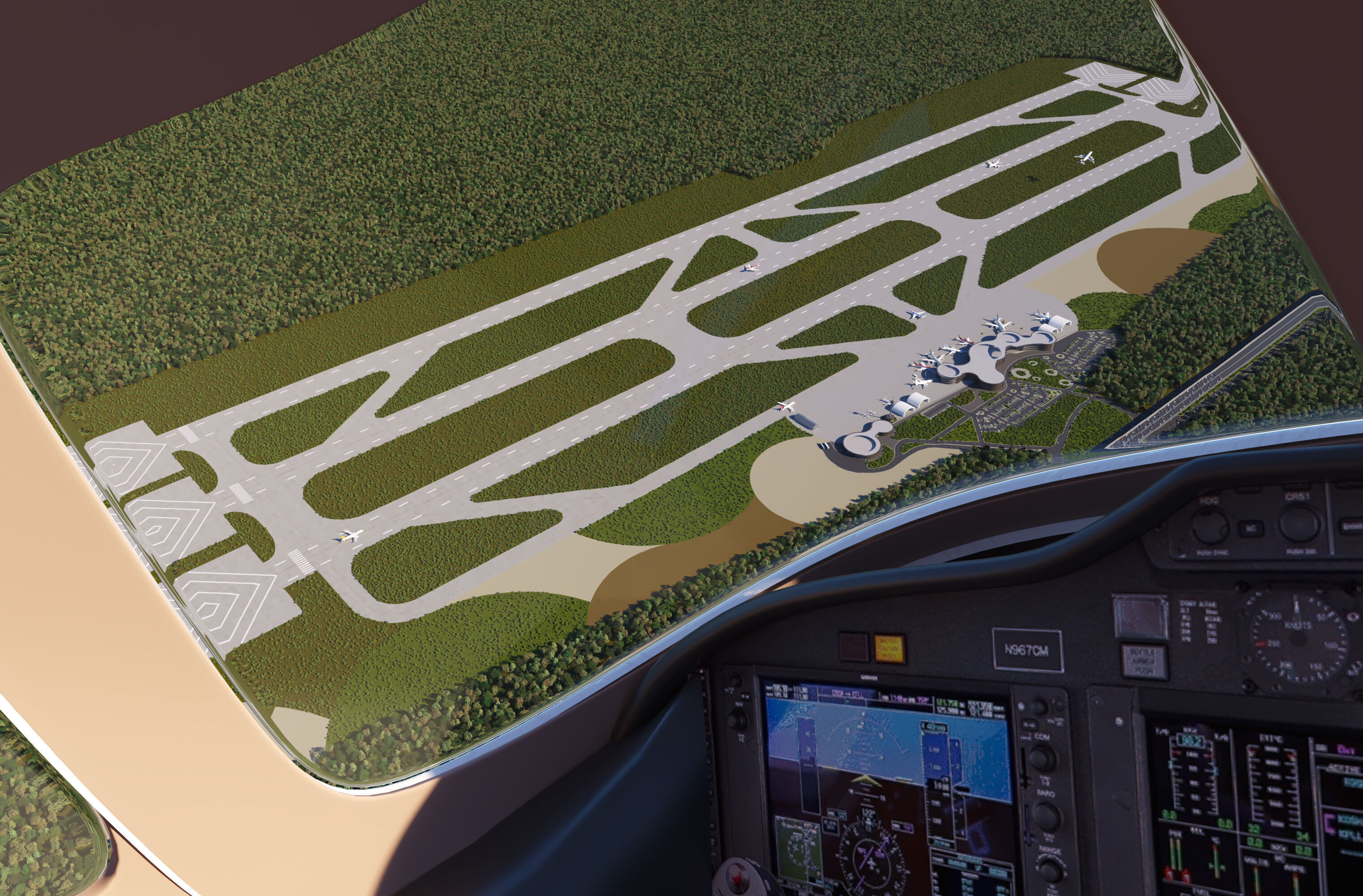 airport scene 3D model_2