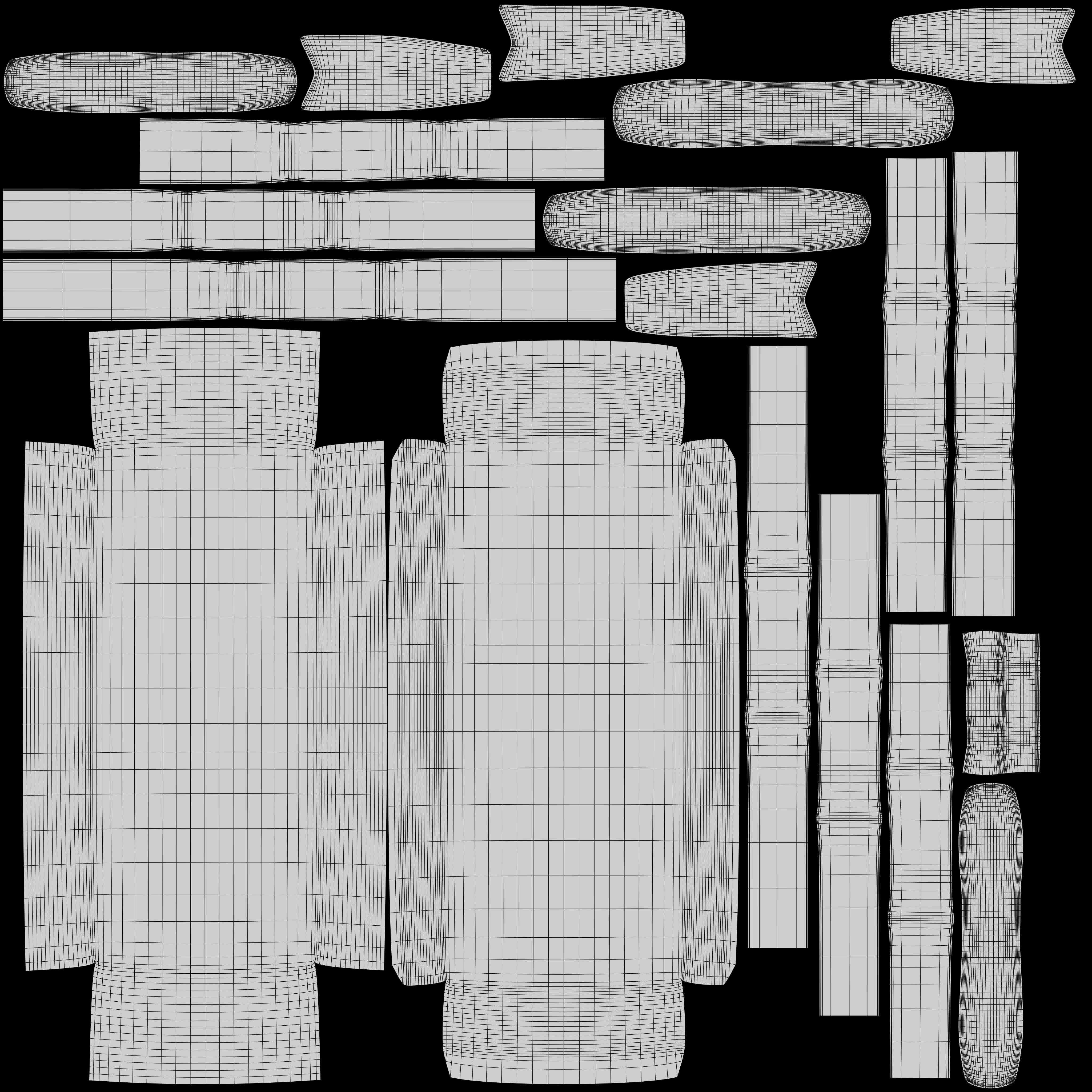 Stylized Blue Gift Box 3D model_6