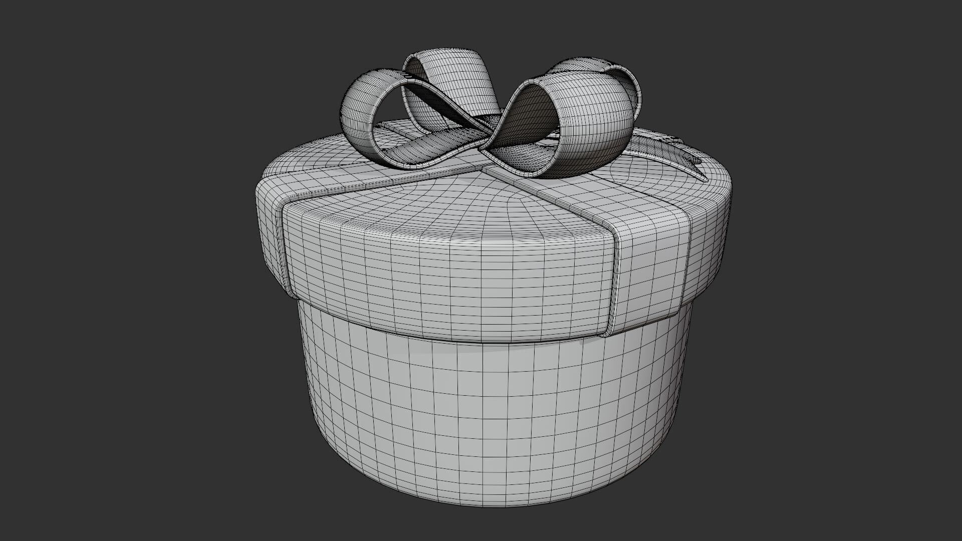 Stylized Purple Gift Box 3D model_5