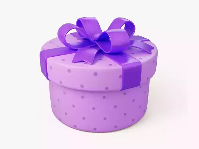 Stylized Purple Gift Box