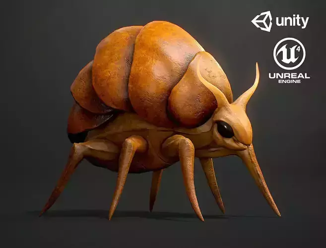 Worker Beetle - Game Ready Low-poly 3D model