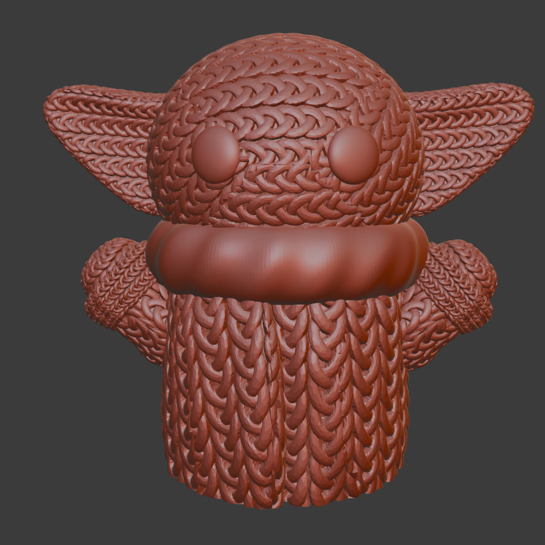 Knitted Baby Yoda 3D print model_3