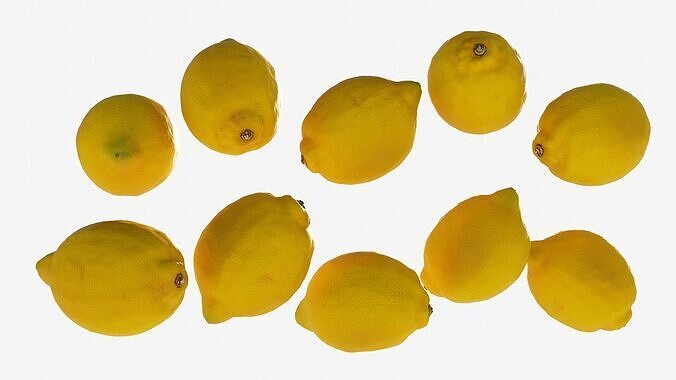 Photorealistic 3D scan of Lemon Low-poly 3D model 6
