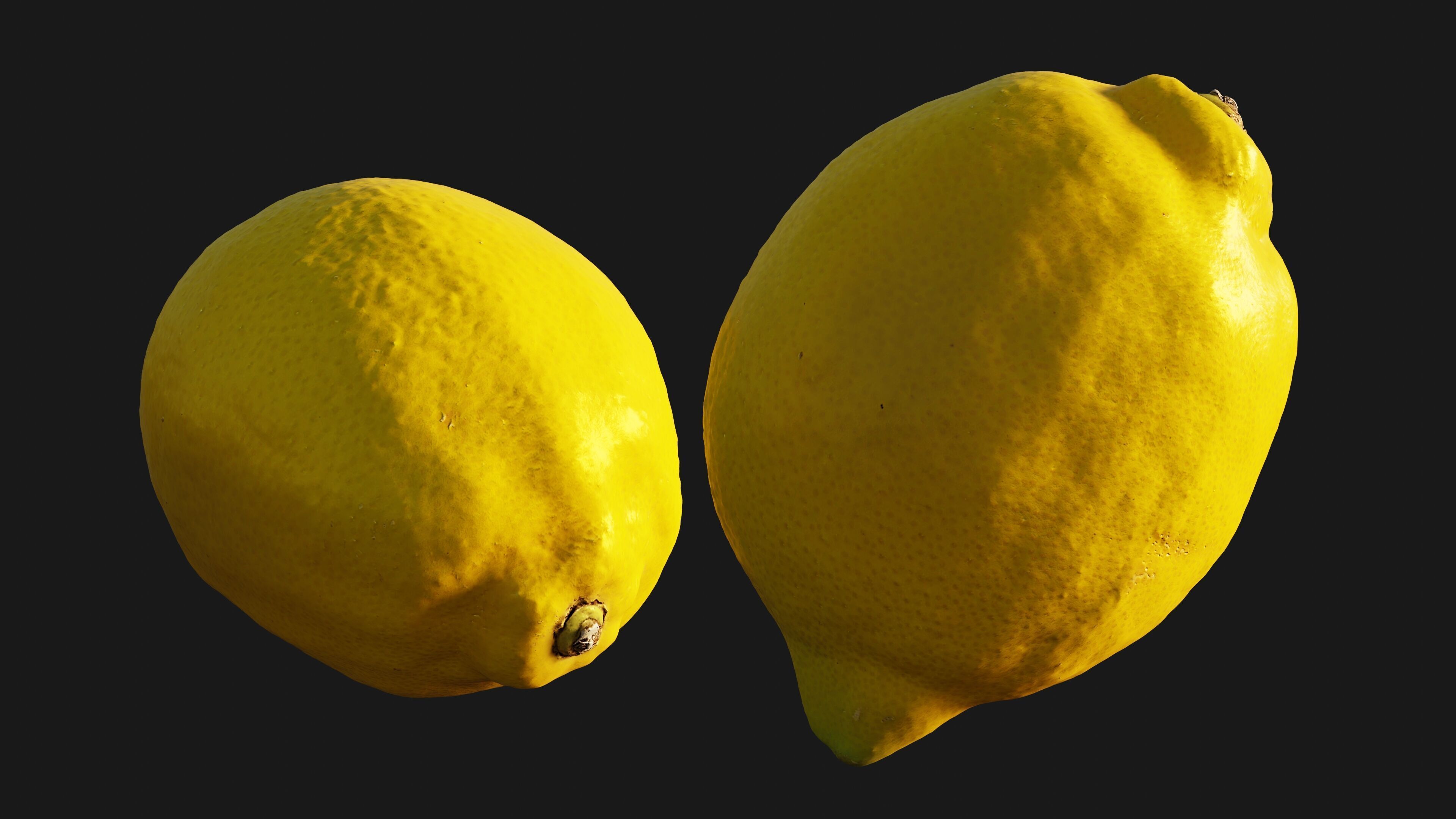 Photorealistic 3D scan of Lemon Low-poly 3D model_8