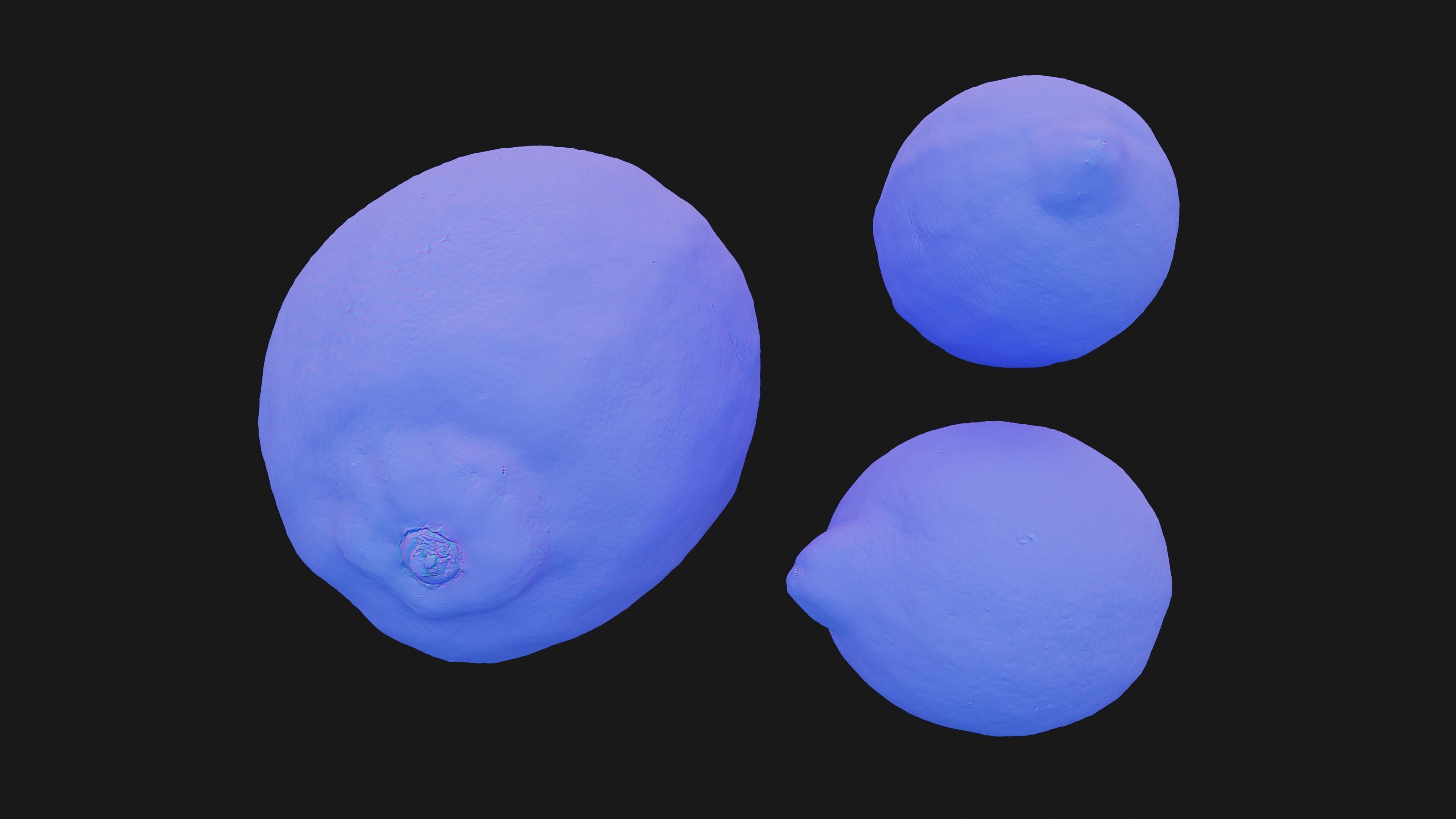 Photorealistic 3D scan of Lemon Low-poly 3D model_14