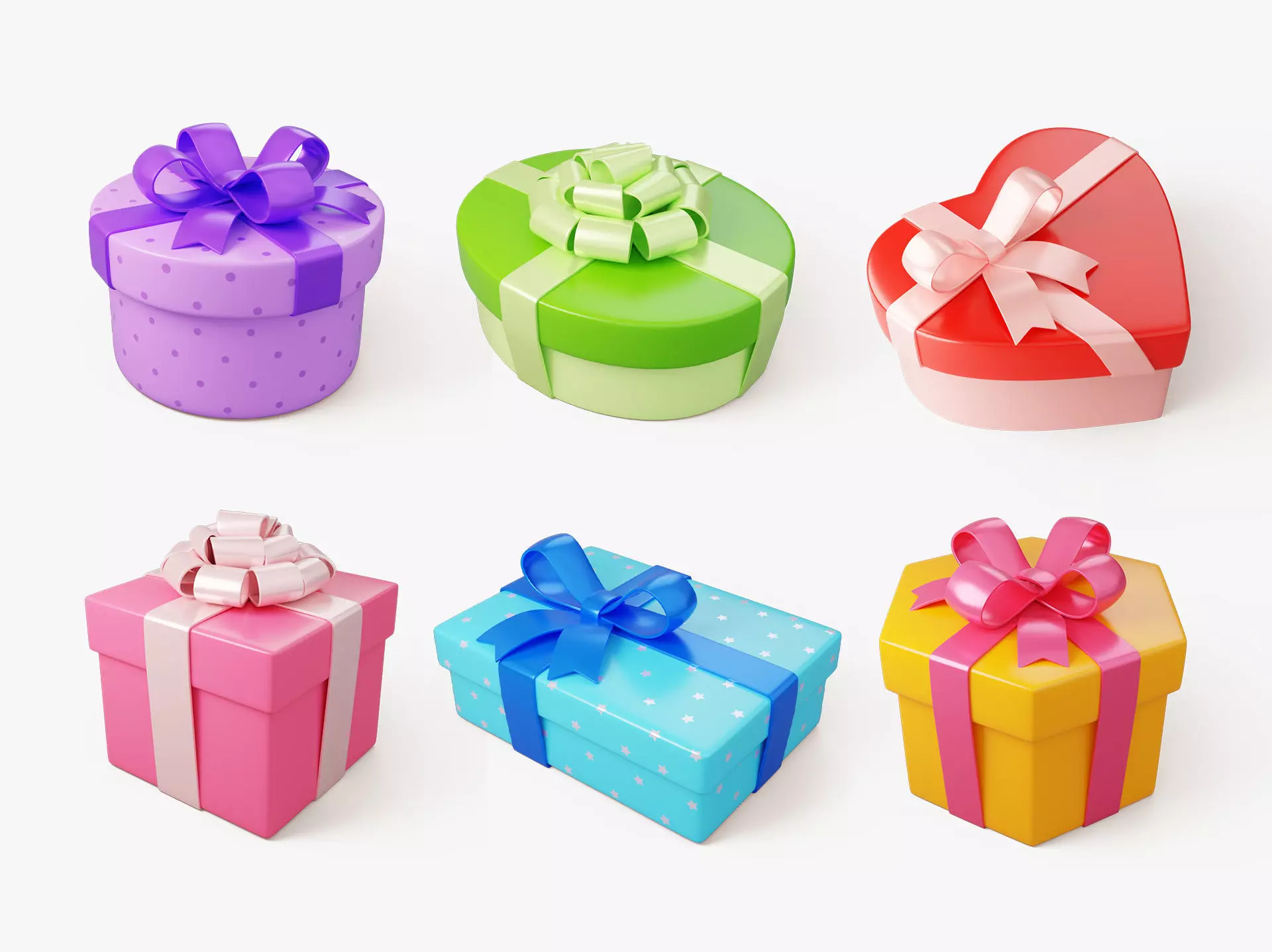Stylized Gift Box Pack 3D Model Collection_0