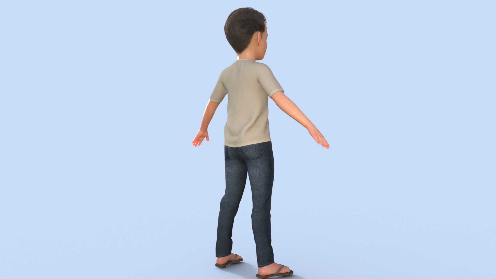 Realistic 3D Boy Character Rigged 3D model_30