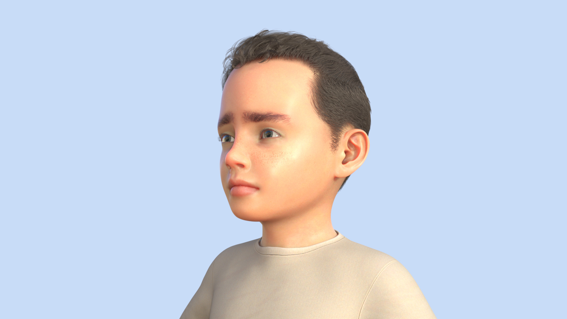 Realistic 3D Boy Character Rigged 3D model_22