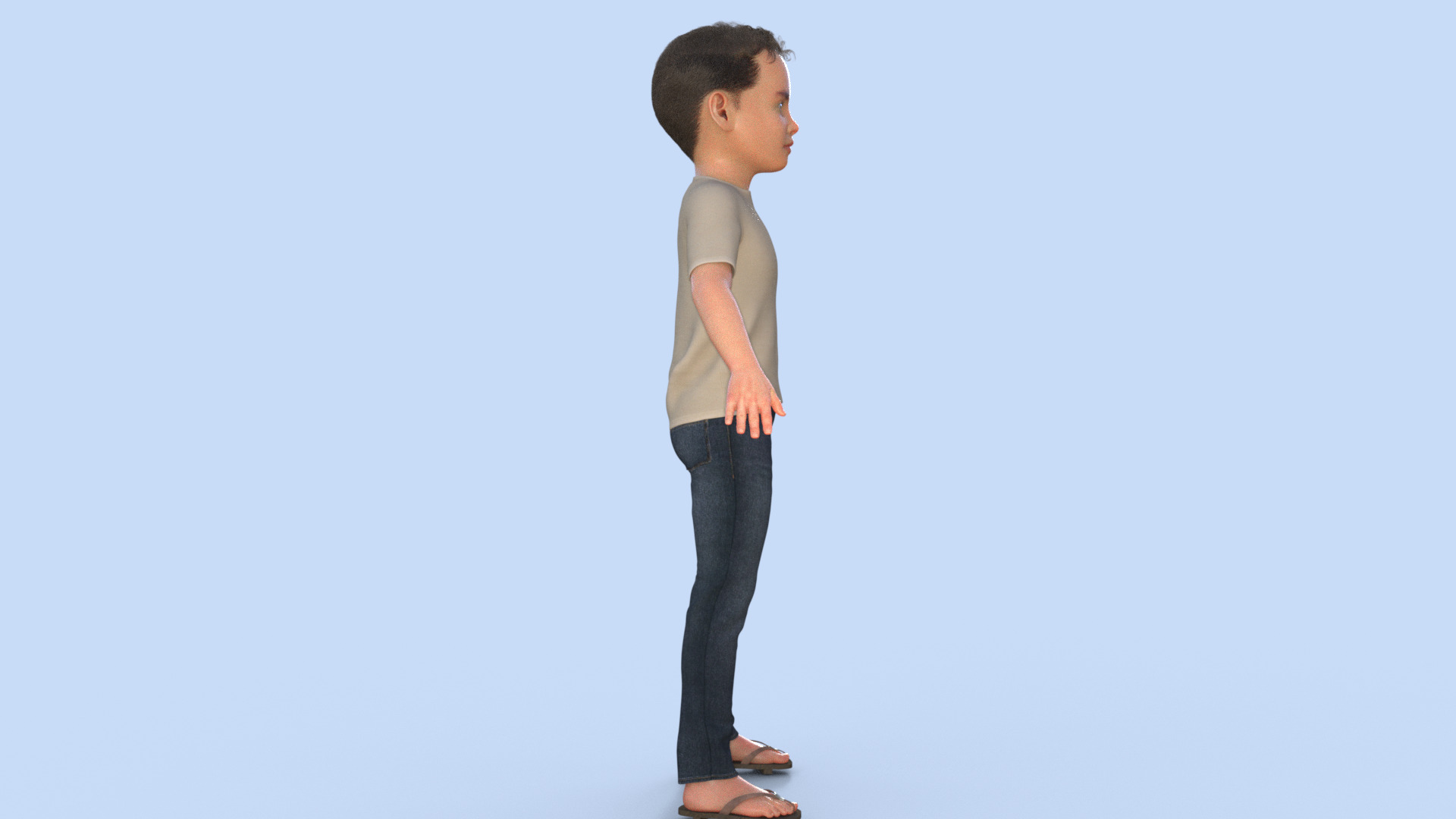 Realistic 3D Boy Character Rigged 3D model_33