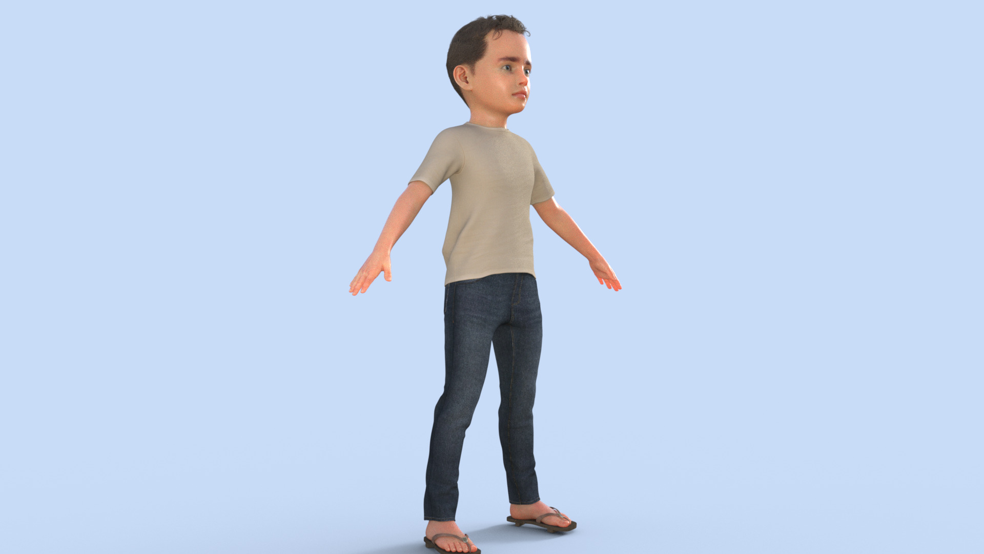 Realistic 3D Boy Character Rigged 3D model_31