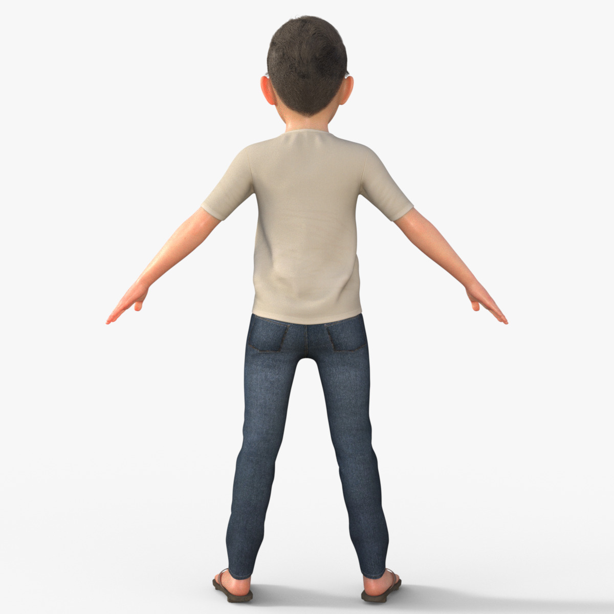 Realistic 3D Boy Character Rigged 3D model_5