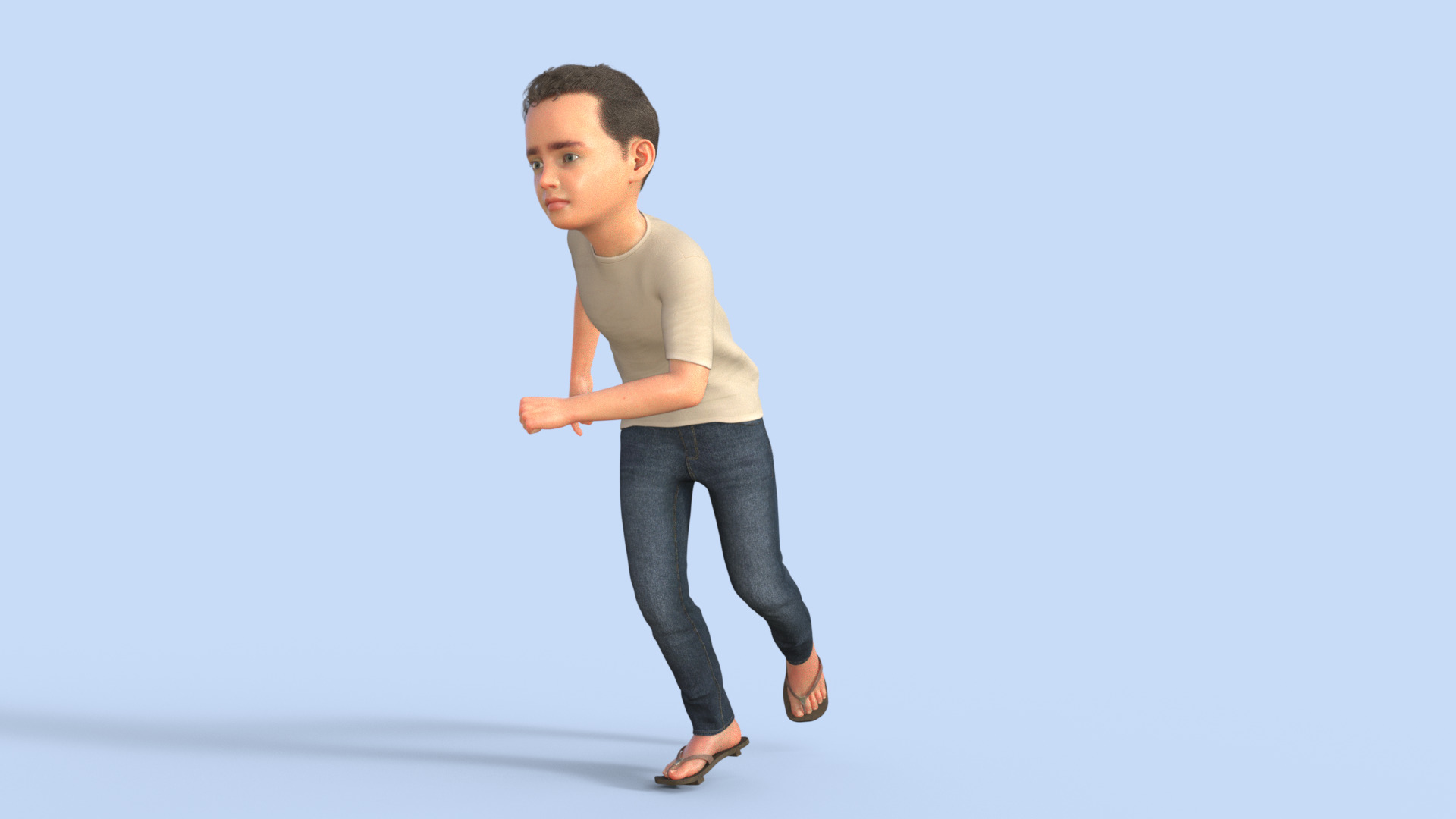 Realistic 3D Boy Character Rigged 3D model_13