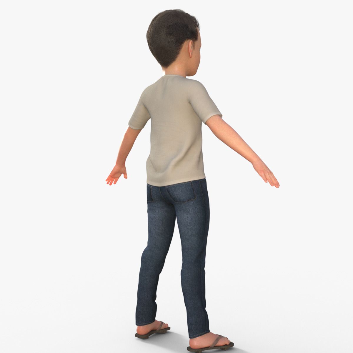 Realistic 3D Boy Character Rigged 3D model_6